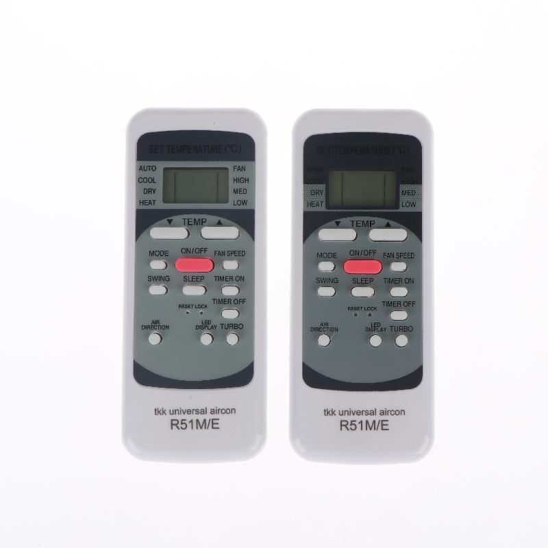 1/2Pcs Universal Controller Air Conditioner Remote Control Replacement Built-In Clock Timer Functions R51M/E For Midea