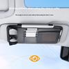 Large Capacity Car Sun Visor Organizer Solid Color Cards Holder Sunglasses Clip  Car Interior