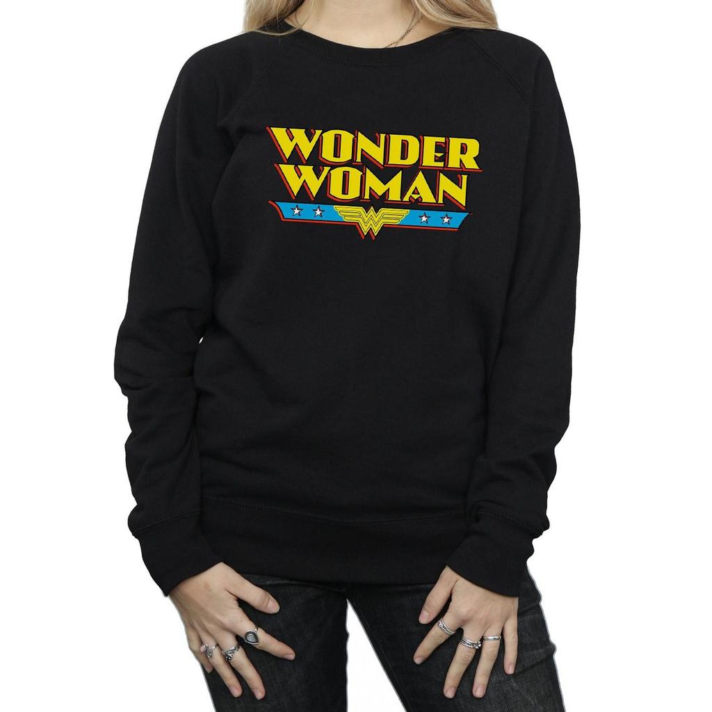DC Comics Womens/Ladies Wonder Woman Text Logo Sweatshirt