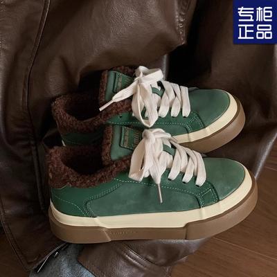 2024 новые зимние пушистые туфли студенческие хлопковые туфли туфли Майяра женские модные универсальные нишевые теплые две хлопковые туфли женские