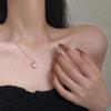 Korean Version of the Trend Diamond Clavicle Chain Female Sweet Simple Temperament Light Luxury Simple Girl Heart Moon Rabbit Necklace