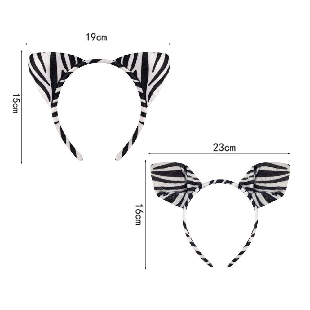 Cute Animal Ears Kid Costume Headband Stripes Design Costume Accessories Hairband Cartoon Headpiece Stage Performance