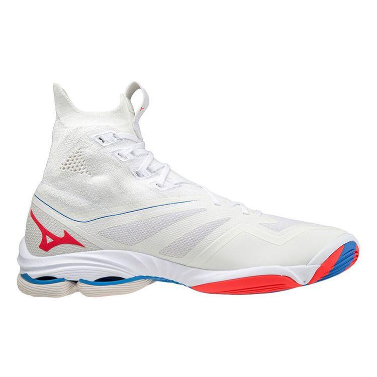 Mizuno Wave Lightning Neo Breathable Lightweight Durable Volleyball Shoes Unisex Shoes White Red V1GA200225