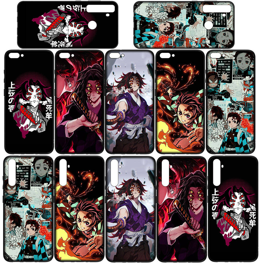 Phone Case for iPhone 17 16 15 Plus Huawei P30 P20 Lite Redmi Note 14 12 11 13 Pro Max OPPO A60 A80 A40 A18 A38 Kokushibo Tanjirou Demon Slayer Cover