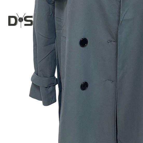 Женский плащ двубортный классический длинный с лацканами ветрозащитный осенне-весенний верхняя одежда куртка для работы и путешествий