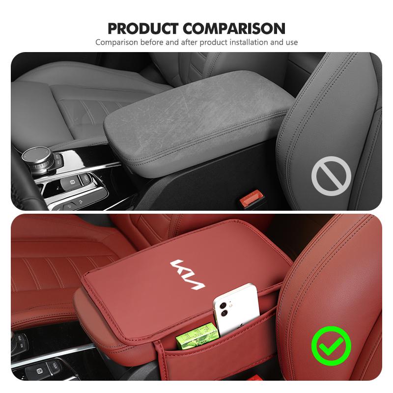 For KIA Car Armrest Box Elbow Support Seat Cushion Storage Bag Storage Accessories Cerato Soul Venga Forte Spectra Sedona Niro EB6