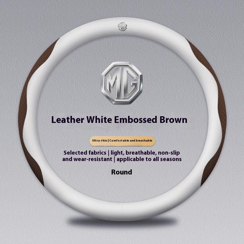 Car Leather Steering Wheel Cover For MG MG3 3SW ZR EHS EZS GS MG4 MG5 MG6 MG7 HS ZS EV 2024 GT X Power Auto Interior Accessories VV222