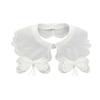 Women Girls Vintage Lolita False Fake Collar Shawl Sweet Ruffles Lace-Up Bow Decorative Necklace Choker Short Poncho