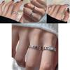 Captivating Opal Stone Seven Color Diamond Ring For Women Modern Adjustable Accessory Finger