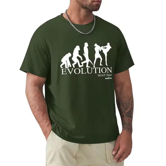 Футболка Evolution Muay Thai Kick Boxing 3D Print Unisex Men Women Short Sleeve Round Neck MMA Mix Martial Art Training Fighting