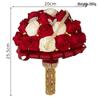 High-Grade Red Bridal Bouquet with Rhinestone Butterflies and Satin Ribbon