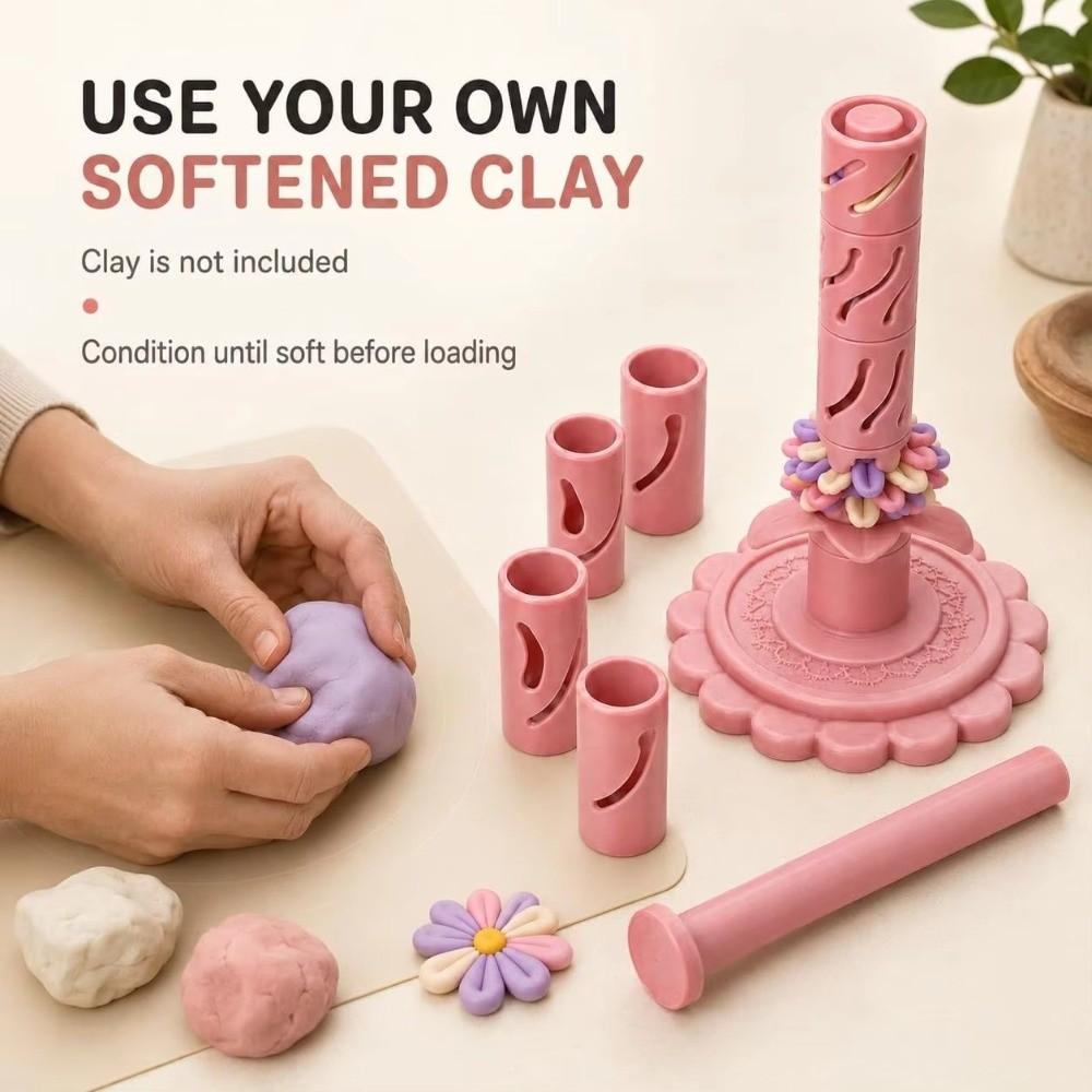 Handmade Modular Clay Bloom Maker 3D Printed Clay Bloom Shaping Sleeves Gift Making