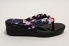 Hasegawa Japanese Pattern Sandals with Urethane Made in M Women's Soles, Japan, Navy/Size