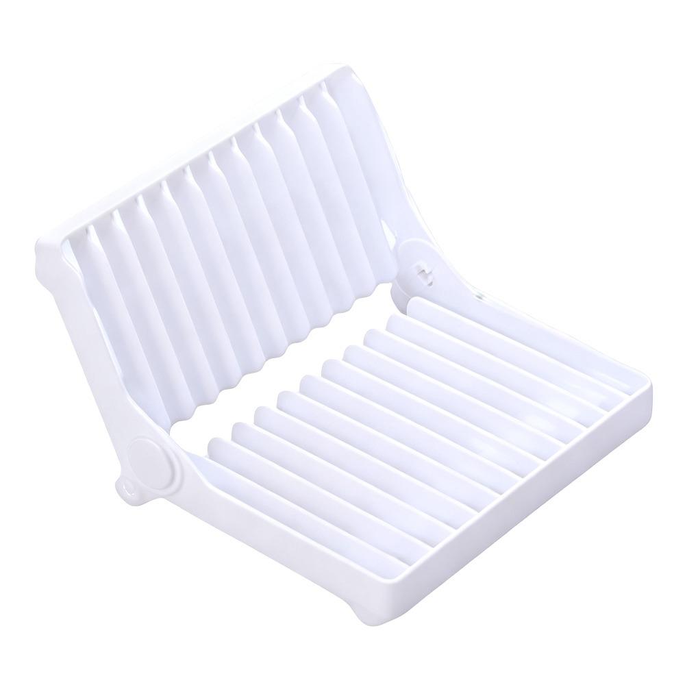 Foldable Design Dish Drying Rack Plastic Material Kitchen Drainer Plate Organizer  Plate Storage
