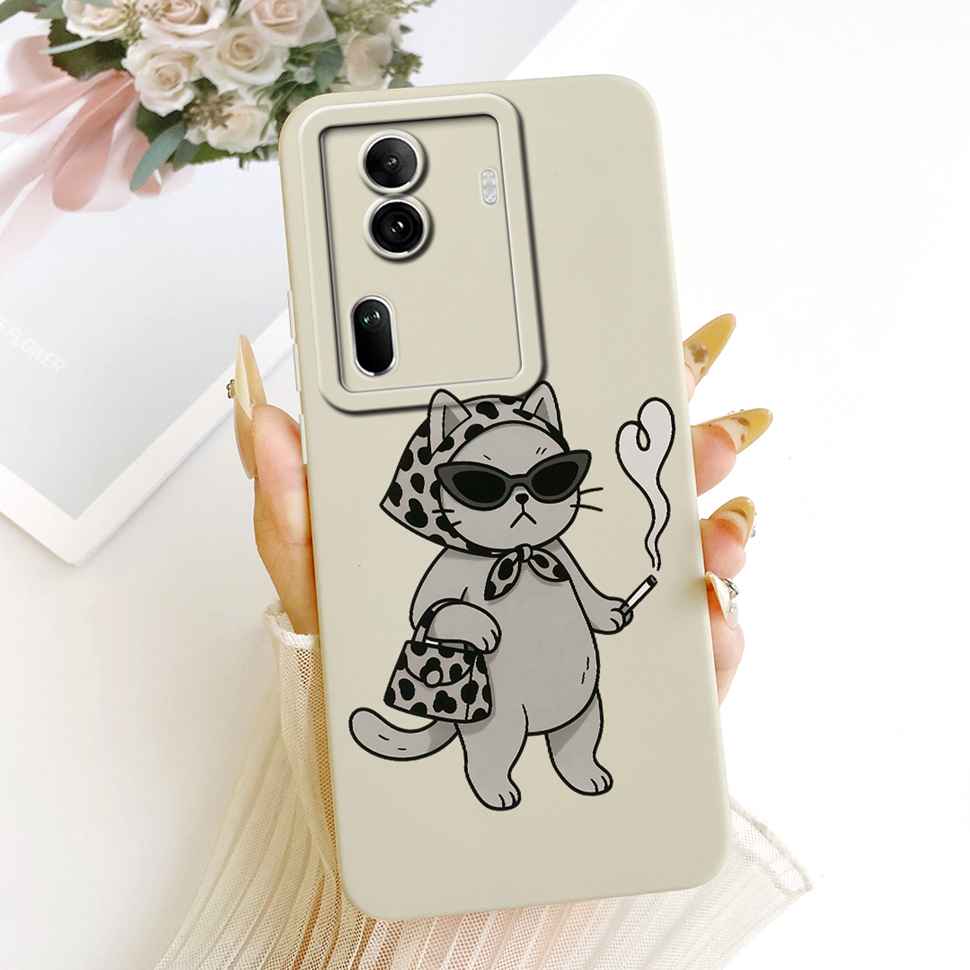 For Oppo Reno11 Pro 5G Case Fashion Cute Panda Cat Soft Silicone Back Cover For Reno11 Pro 5G CPH2607 Phone Cases Bumper