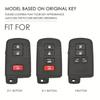 Кожаный чехол для ключей от машины для Toyota Camry Corolla RAV4 Highlander Avalon 2015-2017, защитный чехол с умным управлением, держатель