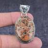 Leopard Skin Jasper Gemstone Handmade 925 Sterling Silver Pendant 2.17" G3t75