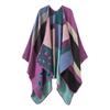 Women Winter Warm Oversized Printing Blanket Cape Wraps Shawl Cardigans