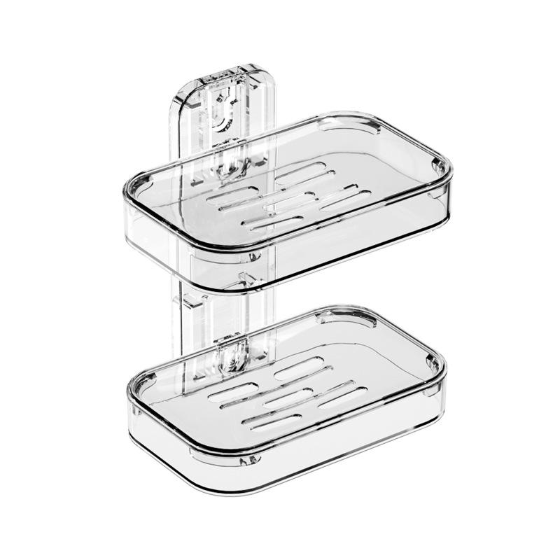 Soap Box Suction Cup Wall-mounted Perforation-free Drain Toilet Drain Soap Box Shelf Household Bathroom