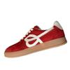Версия из мягкой кожи~ ретро красные немецкие тренировочные туфли женские 2025 новая расцветка платформа кроссовки Форрест Гамп повседневные спортивные кеды