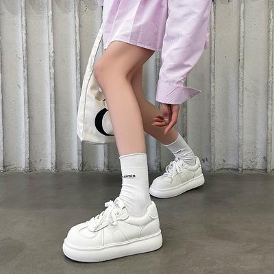 Кожаная платформа женские весенние новые повседневные спортивные маленькие белые туфли универсальные легкие кеды