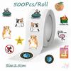500Pcs/Roll Kuso Funny Animal Slangs Kids Rewards Stickers - DIY Scrapbooks Album Decor Sealing Label Decals