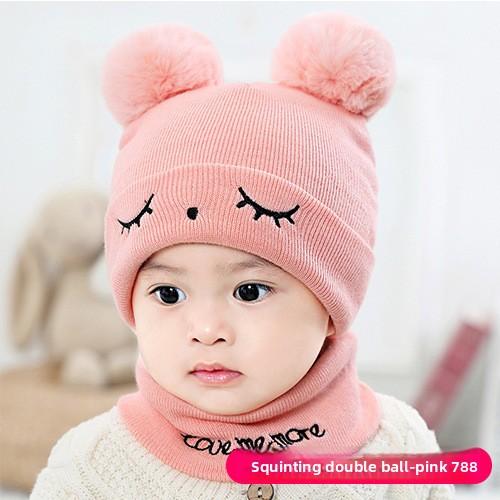 Soft Baby Winter Hat and Scarf Combo Cute Knitted Beanie for Infants Boys Girls Warm Fleece Lined Crochet Cap for Cold Weather
