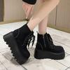 2026 autumn new models wear new muffin thick-soled lace-up heightening fashion boots women's Martin boots short boots women's