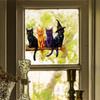 Cartoon Cute Kitten Balcony Glass Window Home Beautification and Decoration Static Electricity Window Stickers