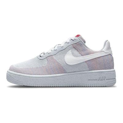 Air Force 1 Crater Flyknit Wolf Grey Мужские кроссовки Pure-Platinum Gym-Red White DC4831-002