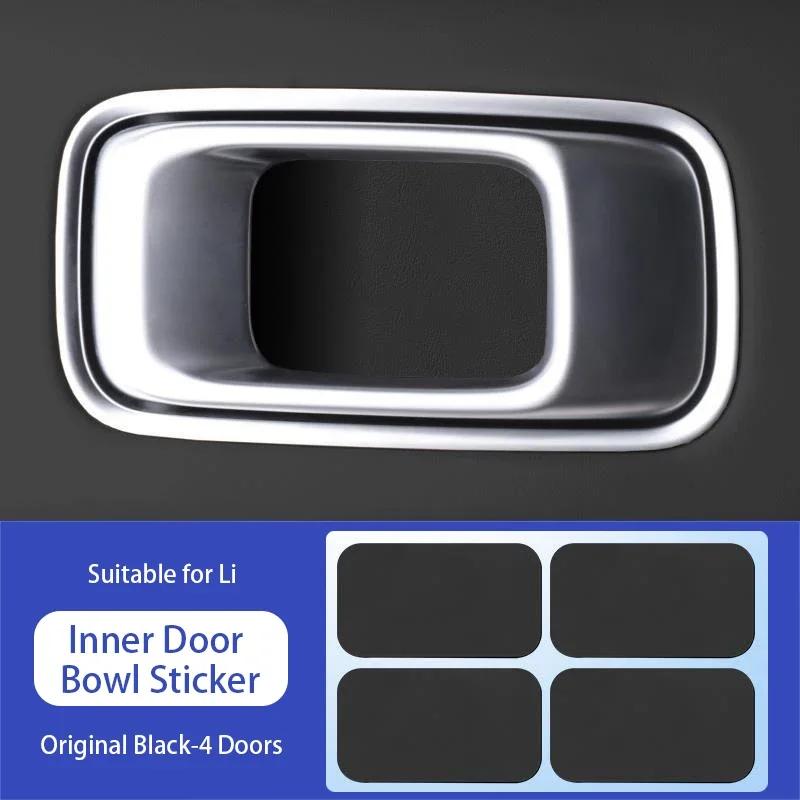 For Li LiXiang L6 L7 L8 L9 Car Silicone Door Bowl Pads for Interior Door Handles Ideal Car Door Inner Handle Leather Stickers