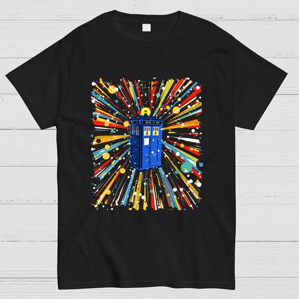 Space And Time Machine Cotton Casual Cool Loose T-Shirt