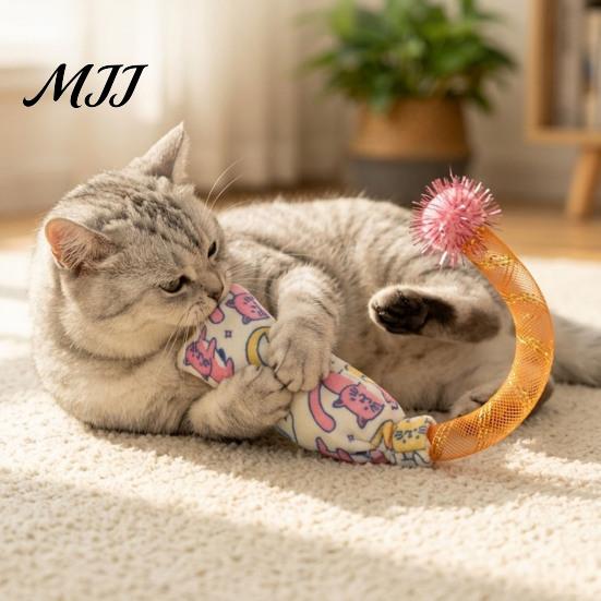 Альтернативы кошачьей мяте для снятия скуки Сетчатый туннель для кошек, Мягкий мешочек с шуршанием и блестящим помпоном, Интерактивные игрушки для мелких животных Растягивающиеся