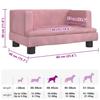 Dog Bed Pink 60x40x30 cm Velvet