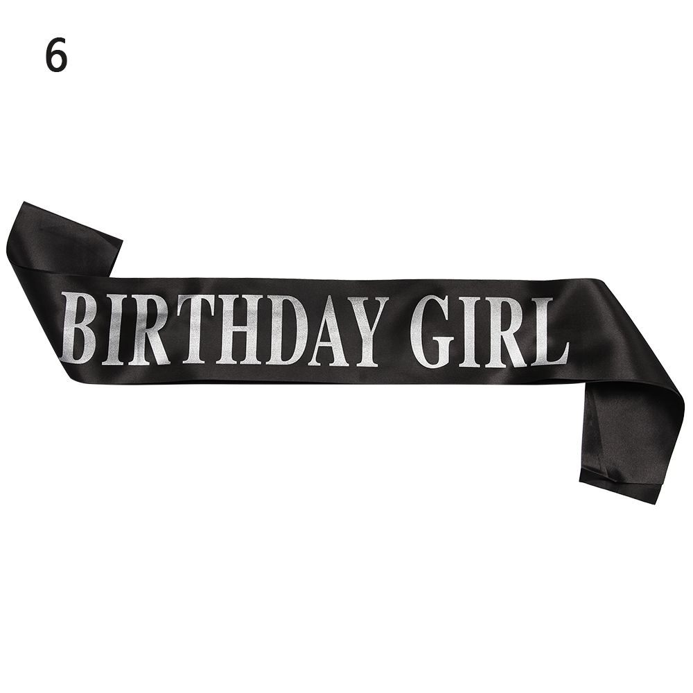Gifts Glitter Party Decoration Ribbons Birthday Girl Shoulder Girdle Satin Sash
