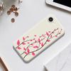 For iPhone 16e Case Red Leaves Pattern Printing Straight Edge TPU Phone Back Cover