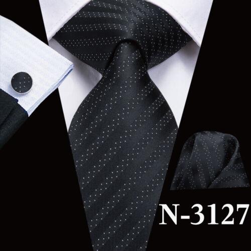 Шелковые мужские галстуки, черный, серый, белый, простой, с узором пейсли, череп, галстук, носовой платок, запонки, набор