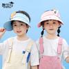 1111 Summer Children's Hats Male and Female Babies Outdoor Sunshade Sunscreen Hat Cartoon Cute Big Brim Empty Top Sun Hat