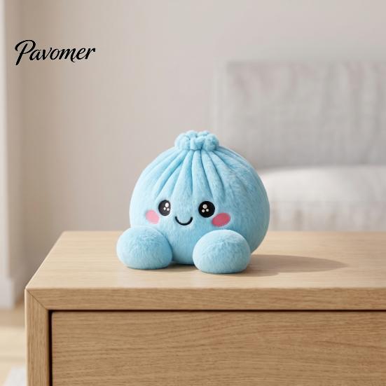 Stress Relief Squeeze Toy Giant Dumpling Pillow, Cute Plush Stuffed Steamed Bun Toy, Kawaii Doll Slow Rebound Soft Stretch Decompression Fidget