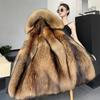 Pai Overcome Women's Fur One-piece Liner Detachable Winter Jacket Plus Velvet Thickening Anti-season Imitation Fur Coat