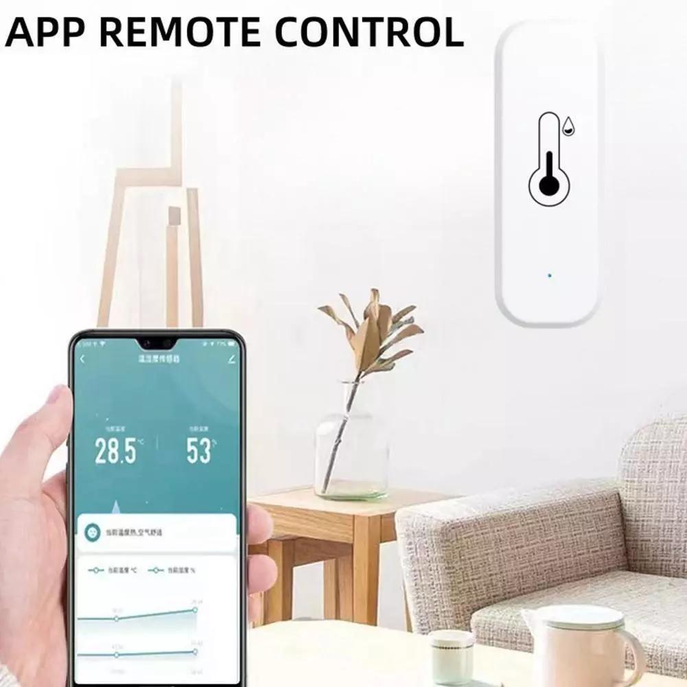 1-4 шт. Tuya Zigbee/Cozylife WiFi Датчик температуры и влажности Мониторинг в реальном времени Удаленный мониторинг через приложение Голосовые оповещения Alexa Google Assistant