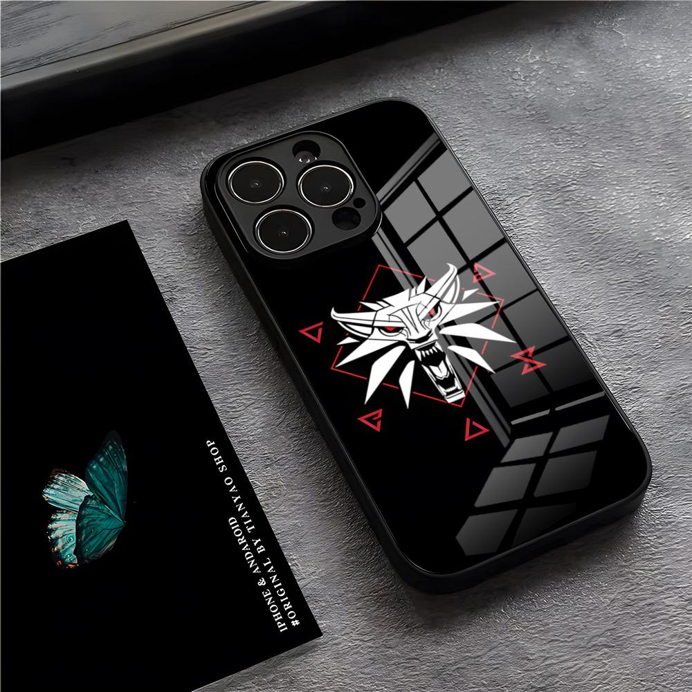 Чехол для телефона W-Witcher для iPhone 17 Pro Max 15 Pro 16 14 Plus 12 13 Mini 11 Pro Ударопрочный стеклянный чехол