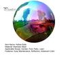 Радужный смотровой шар 7,9 дюйма, полые шарики из нержавеющей стали, зеркальный радужный отражающий шар на 360° для сада, бассейна, патио, газона