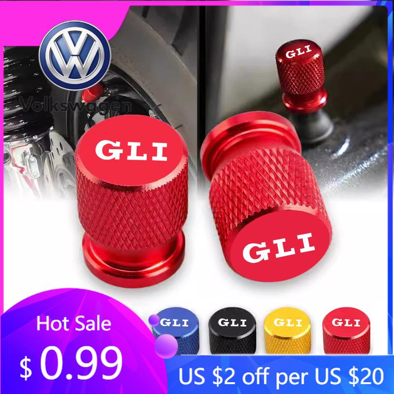 2026 Hot For Volkswagen VW Car Wheel Tire Valve Cap Tyre Stem Cover Dust-proof For VW Volkswagen GLI Rline Golf Beetle Passat Sh
