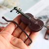 Мини-скрипки, украшение, миниатюрная модель скрипки с подставкой для кукольного домика, украшение для домашнего офиса, рабочего стола