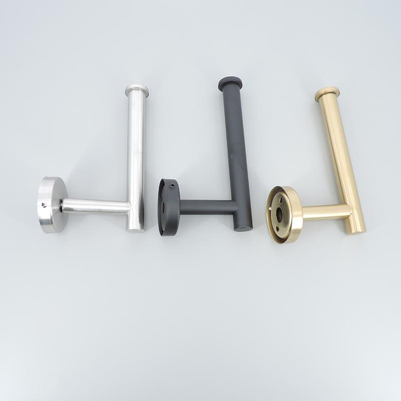 3colors Gold Silver Bathroom Tissue Wall Mount Drill Black Wc Stainless Toilet Roll Paper Towel Holder Organizers Rack Hanger