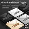 Стеклянная панель Стена Средний выключатель Светодиодный Ретро Переключатель-тумблер Кнопка сброса Световой Переключатель-крестик Стандарт ЕС Великобритания 1-клавишный 3-позиционный Лестничный выключатель