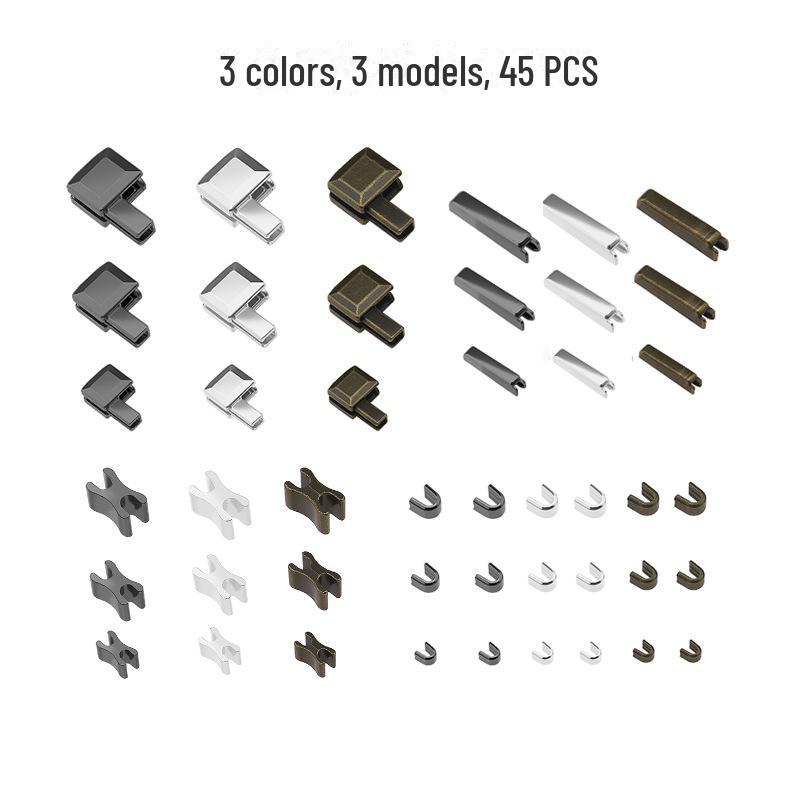 Комплект для ремонта металлической молнии с аксессуарами для двухстороннего открывания
