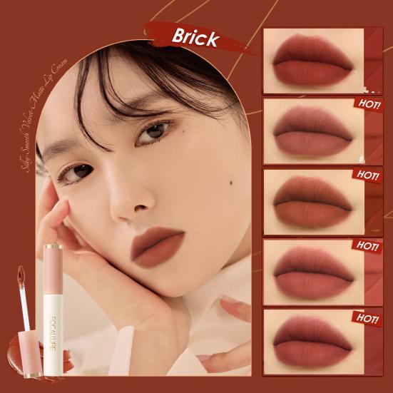 Бархатный матовый долговечный антипригарный легко цветной блеск для губ для девочек