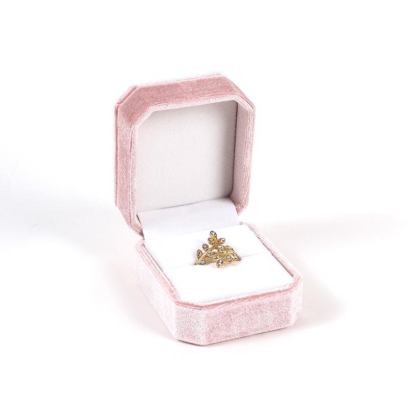 Элегантная бархатная восьмиугольная шкатулка для колец, браслетов, ожерелий и подвесок